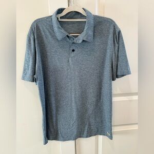 Vuori Men's Polo Shirt Performance Blue Heather Size L